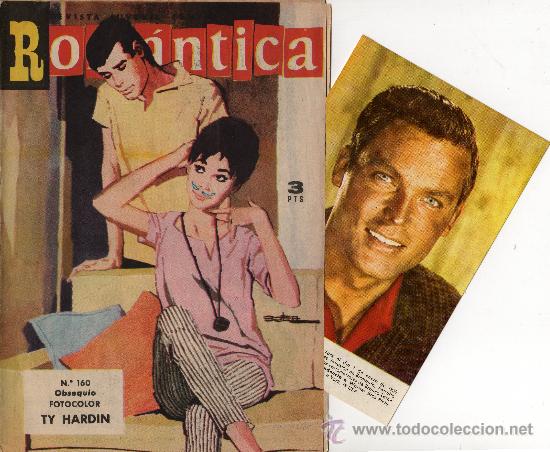 Tebeos: romantica n&ordm; 160 con fotocolor-ficha de ty hardin