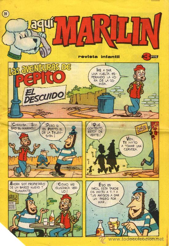 Tebeos: &rdquo;AQU&Iacute; MARILIN&rdquo; - REVISTA INFANTIL - N&ordm; 28 - IBERO MUNDIAL - A&Ntilde;OS 60.