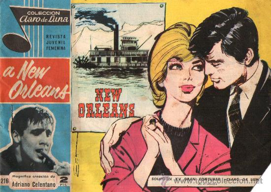 Livros de Banda Desenhada: CLARO DE LUNA - N&ordm; 216 - &rdquo;A NEW ORLEANS&rdquo; - IBERO MUNDIAL - ORIGINAL - A&Ntilde;O 1959.