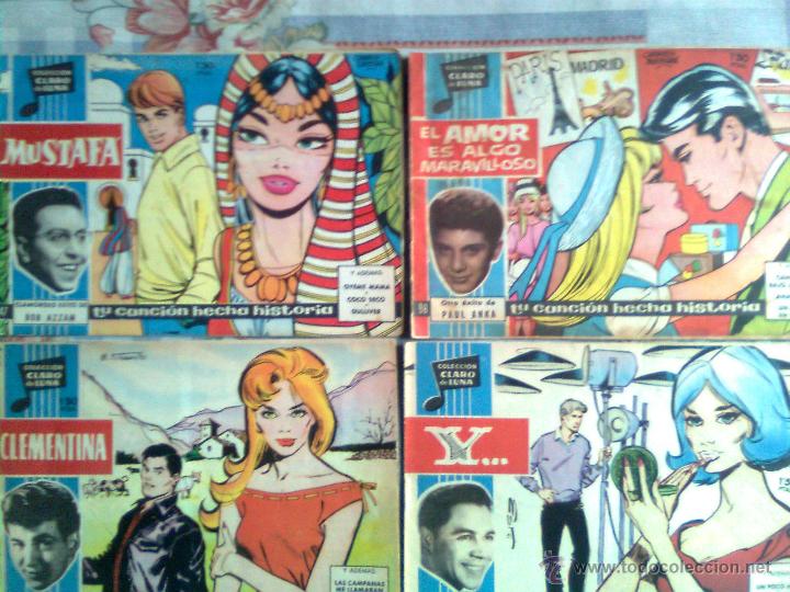 Tebeos: CLARO DE LUNA-LOTE 4 N&Uacute;MEROS- OFERTA MUY ESPECIAL-A&Ntilde;OS 60-MUY BUEN ESTADO-LEAN-1395