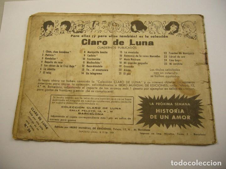 Tebeos: LA VIOLETERA. CLARO DE LUNA, N&ordm; 26 - Foto 2