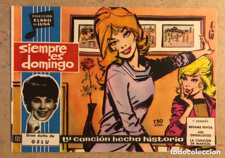 Tebeos: COLECCI&Oacute;N CLARO DE LUNA N&deg; 122 GELU &ldquo;SIEMPRE ES DOMINGO&rdquo; (IBERO MUNDIAL 1959).