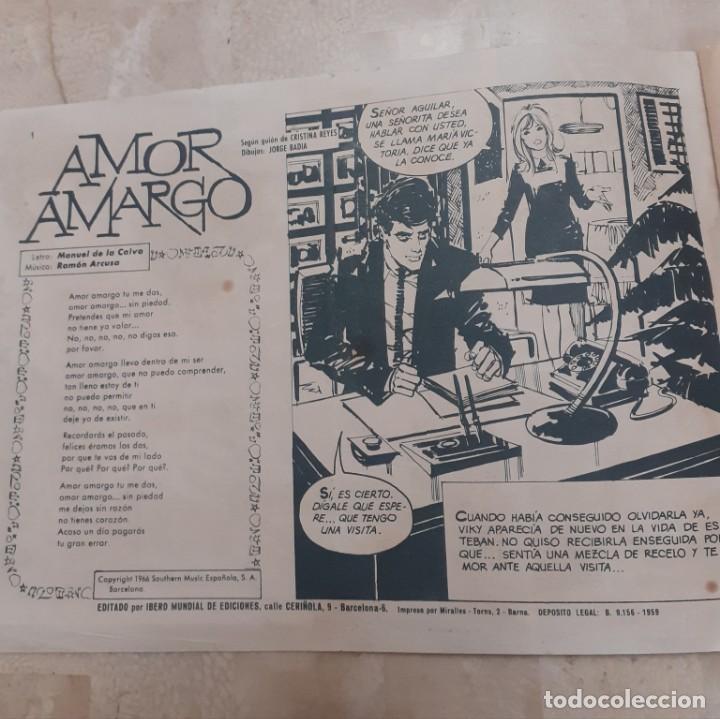 Tebeos: Ejemplar de la coleccion Claro de Luna con la cancion Amor Amargo - Foto 2 - 229847045