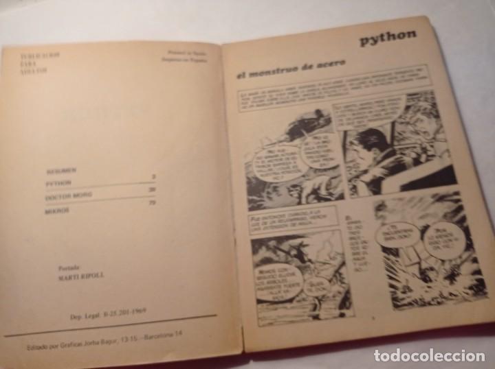 Tebeos: COMIC TACO PYTHON N&ordm; 1 EL MONSTRUO DE ACERO IBERO MUNDIAL EDICIONES 1969 - Foto 4