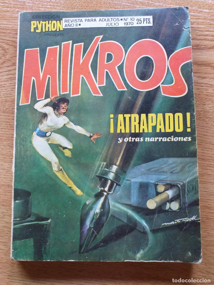 Tebeos: PYTHON presenta MIKROS - N&ordm; 10 - ATRAPADO - 1971 IBERO MUNDIAL - Foto 1