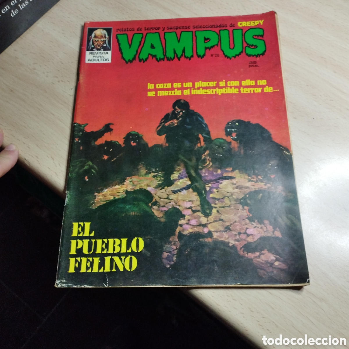 Tebeos: Vampus. N⁰28. El pueblo Felino. Revista para adultos.1971? Ibero Mundial