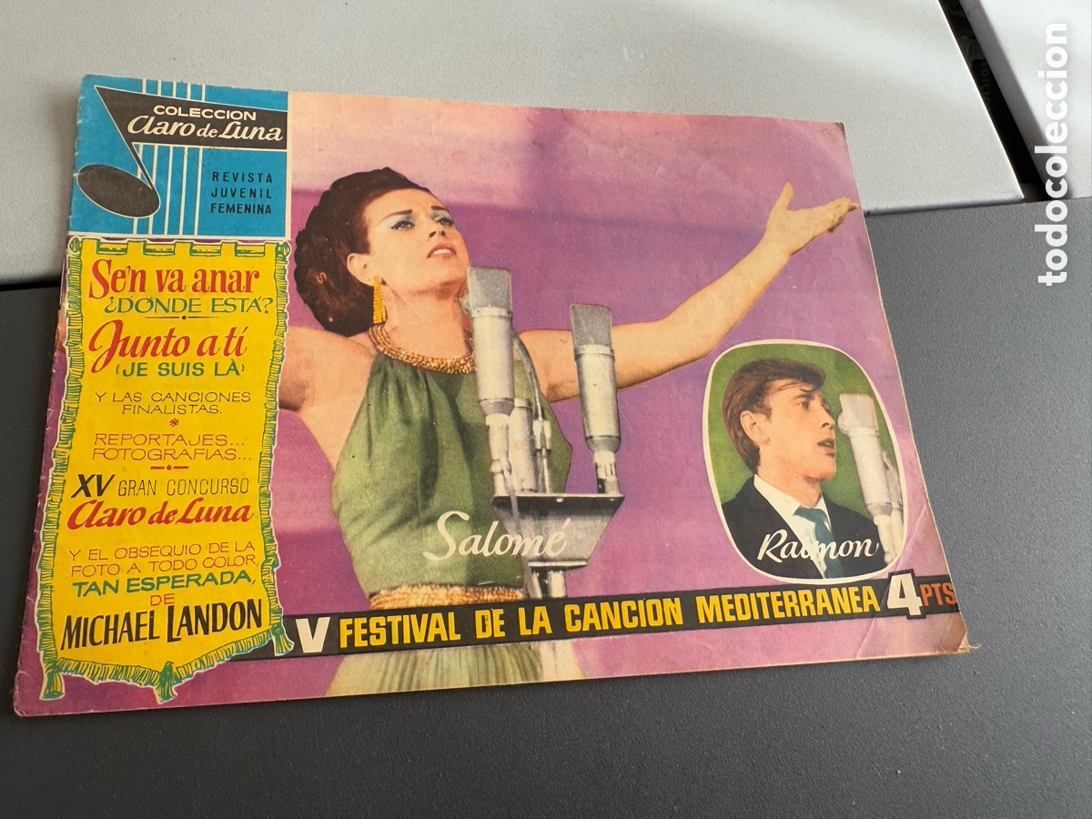 Tebeos: Colecci&oacute;n CLARO DE LUNA. V Festival de la canci&oacute;n Mediterr&aacute;nea. SALOM&Eacute;