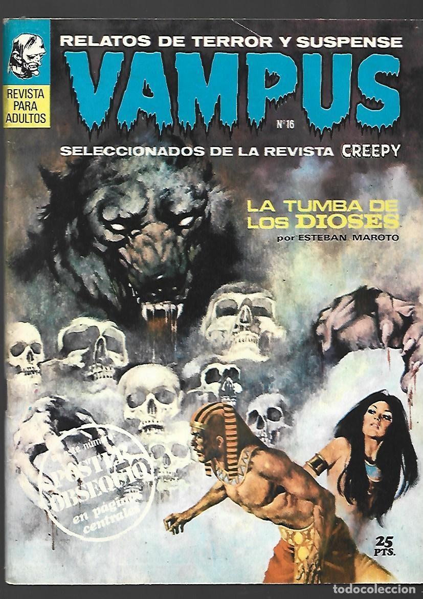 Tebeos: Vampus, 16, 1972, Ibero Mundial, muy buen estado, con poster de Luis Garc&iacute;a