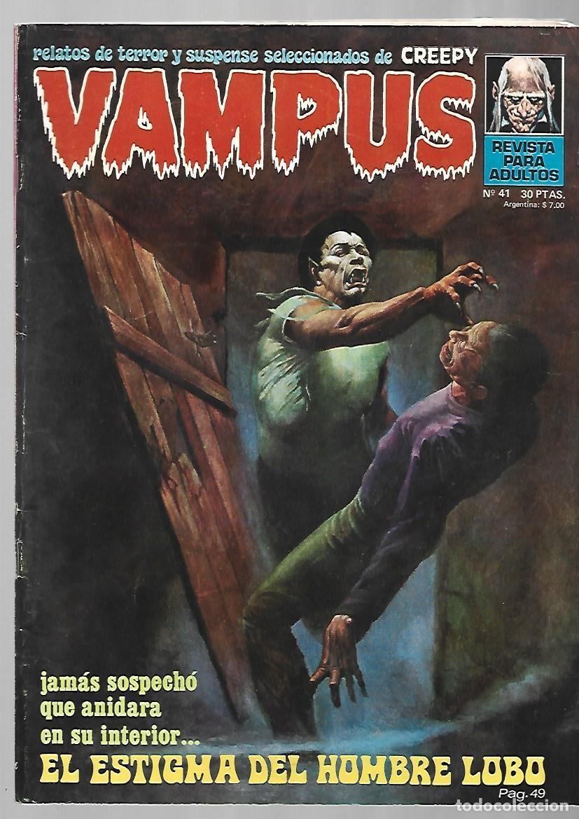 Tebeos: Vampus, 41, 1975, Ibero Mundial, muy buen estado, con poster de Lop&egrave;z Esp&iacute;
