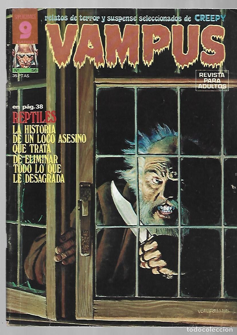 Tebeos: Vampus, 56, 1976, Ibero Mundial, buen estado, con poster de Rafael Auraleon