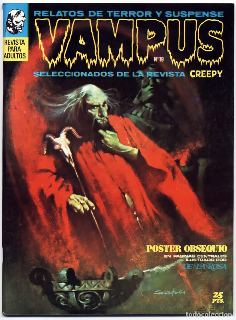 Tebeos: VAMPUS N&ordm; 19 RELATOS DE TERROR Y SUSPENSE IBERO MUNDIAL CON POSTER EXCELENTE 1973
