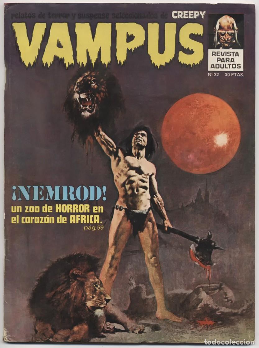 Tebeos: VAMPUS N&ordm; 32 RELATOS DE TERROR Y SUSPENSE IBERO MUNDIAL CREEPY 1974 GARBO EDITORIAL CON POSTER