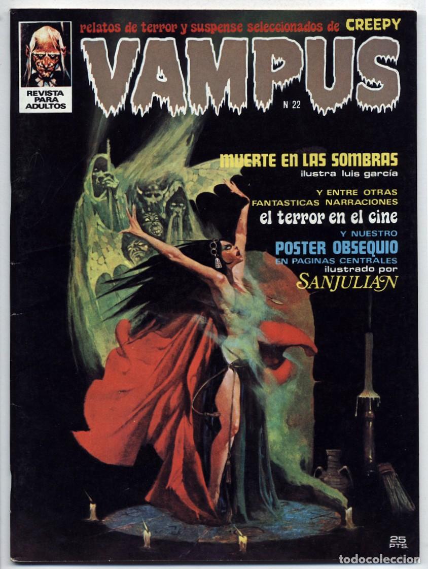 Tebeos: VAMPUS N&ordm; 22 RELATOS DE TERROR Y SUSPENSE IBERO MUNDIAL CREEPY 1973 GARBO EDITORIAL
