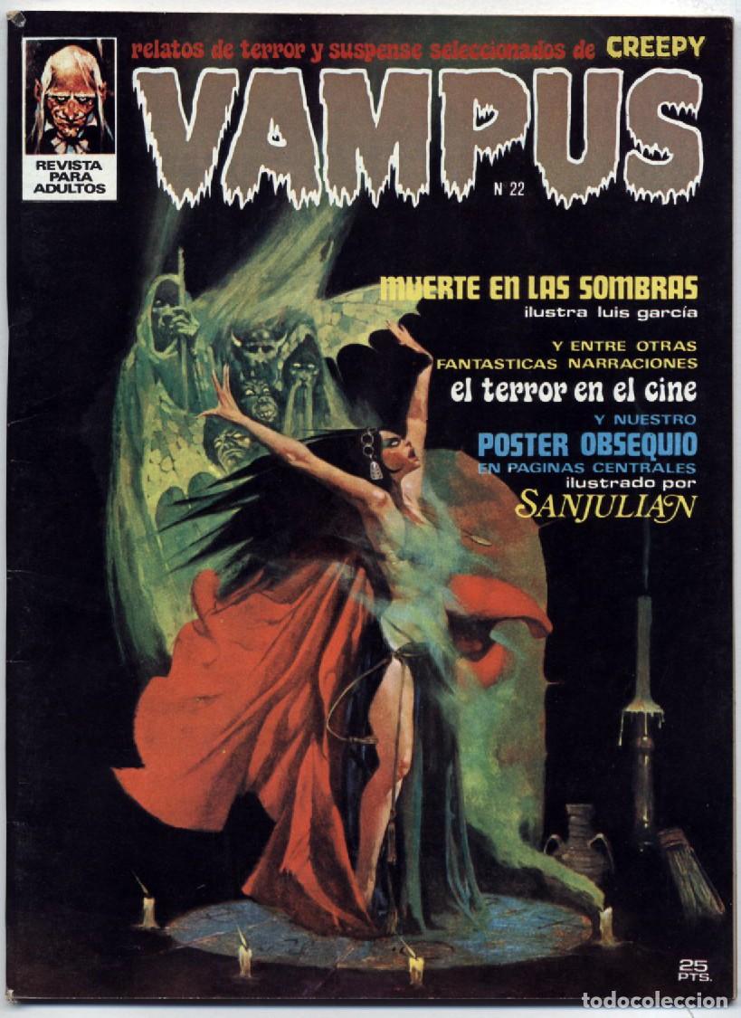 Tebeos: VAMPUS N&ordm; 22 RELATOS DE TERROR Y SUSPENSE IBERO MUNDIAL 1973 GARBO EDITORIAL CON POSTER BUENISISMO