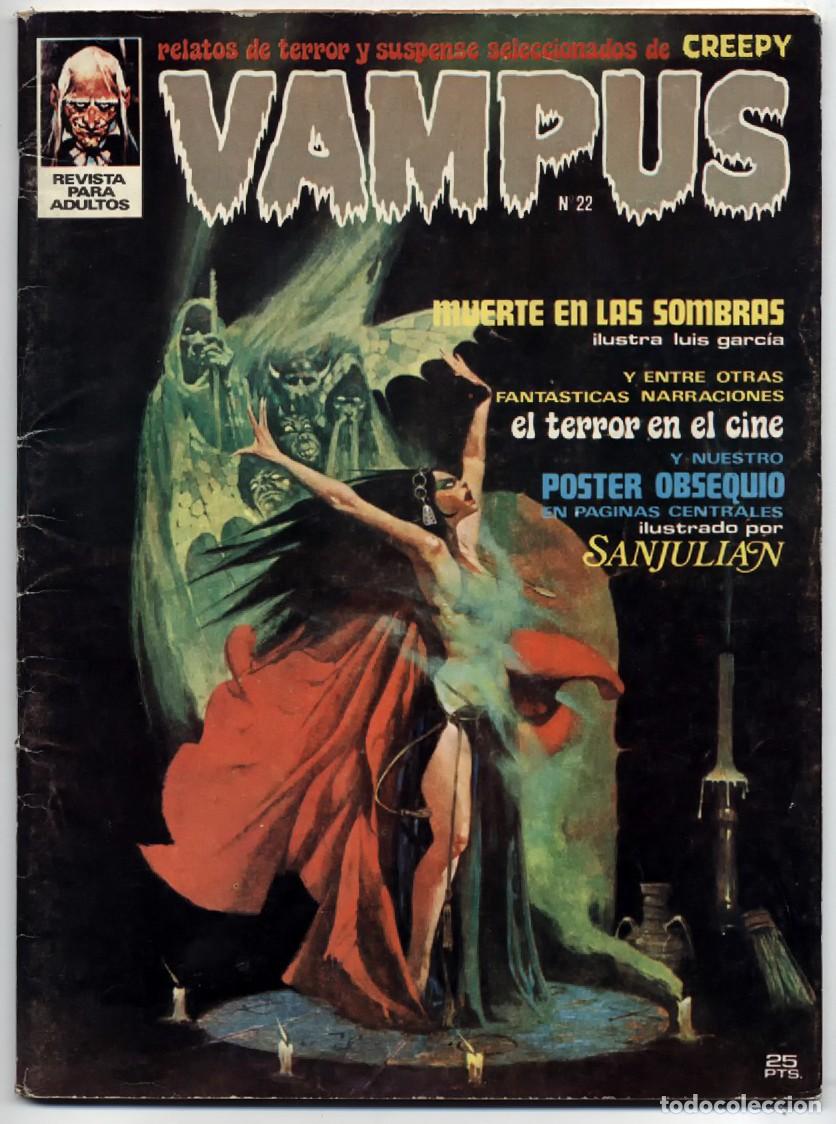 Tebeos: VAMPUS N&ordm; 22 RELATOS DE TERROR Y SUSPENSE IBERO MUNDIAL 1973 GARBO EDITORIAL CON POSTER