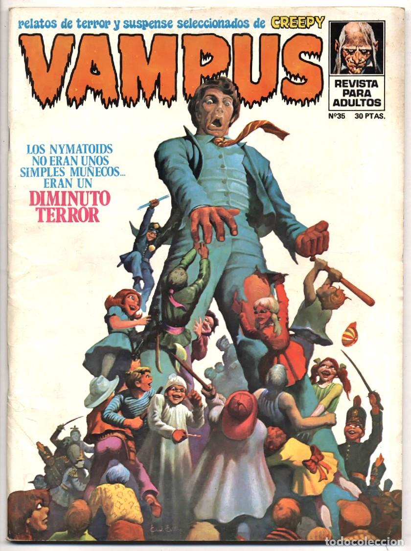 Tebeos: VAMPUS N&ordm; 35 RELATOS DE TERROR Y SUSPENSE IBERO MUNDIAL CREEPY 1974 GARBO EDITORIAL POSTER CENTRAL