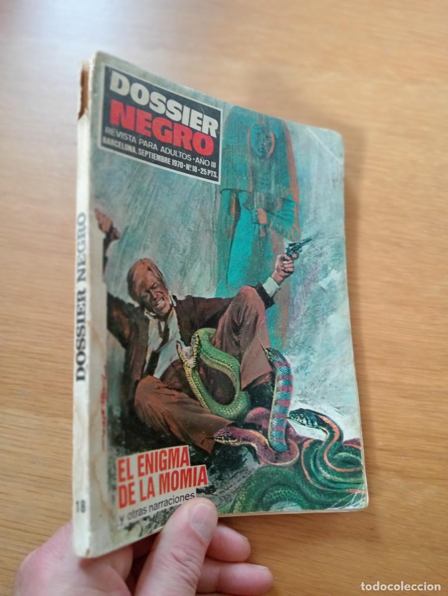 Tebeos: DOSSIER NEGRO N.&ordm; 18 (DE 217). EL ENIGMA DE LA MOMIA. R&Uacute;STICA. IBERO MUNDIAL DE EDICIONES. 1970.