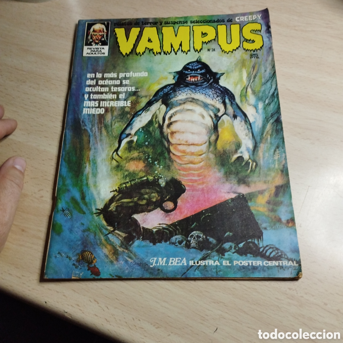 Tebeos: Vampus. N⁰24. 1971. Ibero Mundial de Ediciones. Con p&oacute;ster.