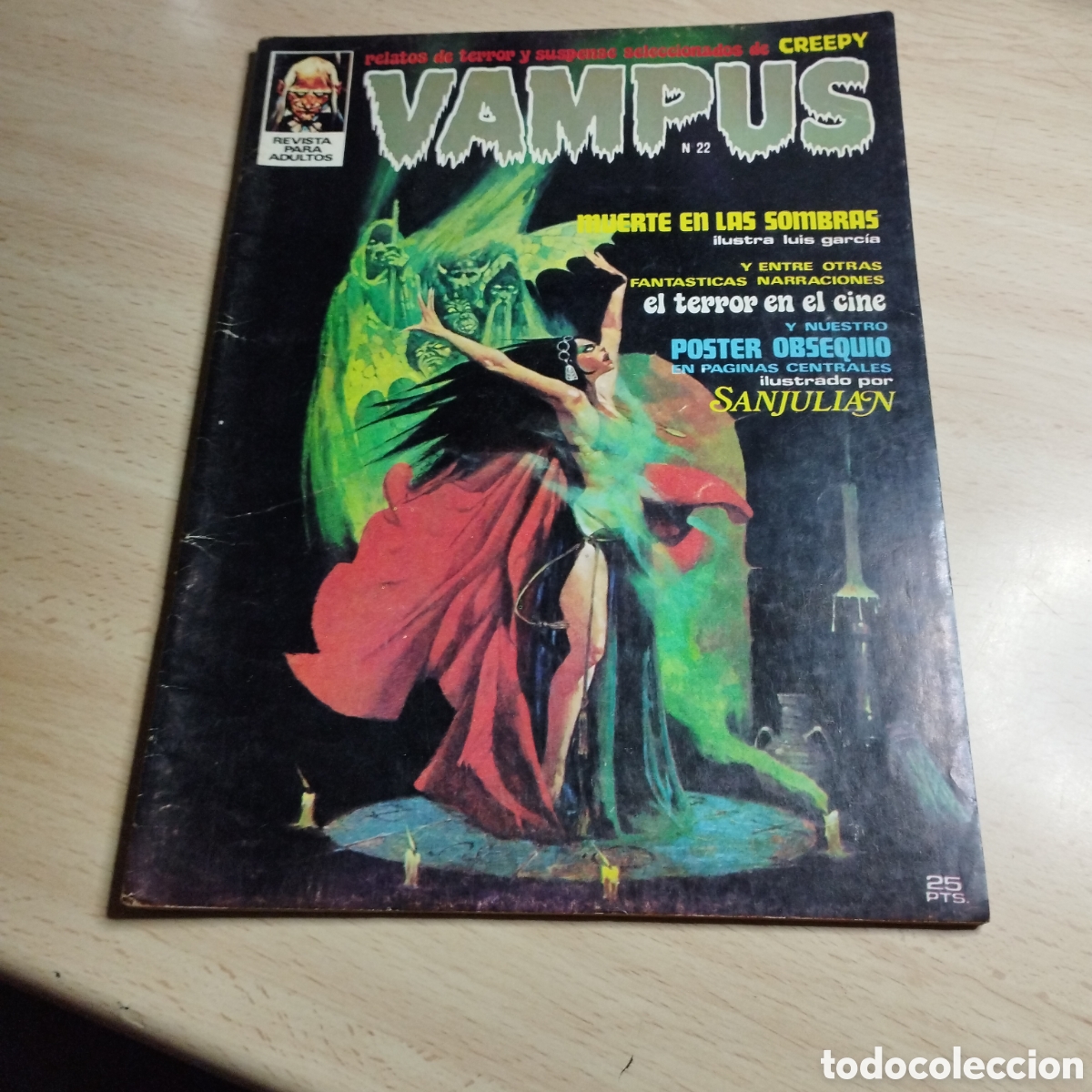 Tebeos: Vampus. N⁰22. 1971. Ibero Mundial de Ediciones. Con p&oacute;ster