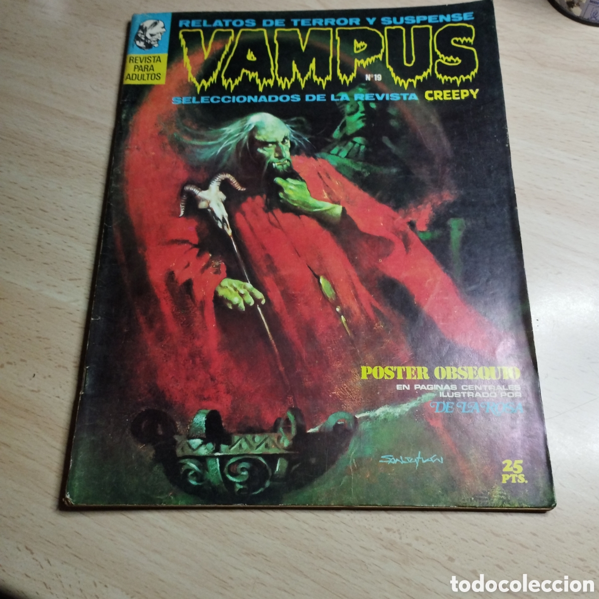 Tebeos: Vampus. N⁰19. 1973. Ibero Mundial de Ediciones. Sin p&oacute;ster.
