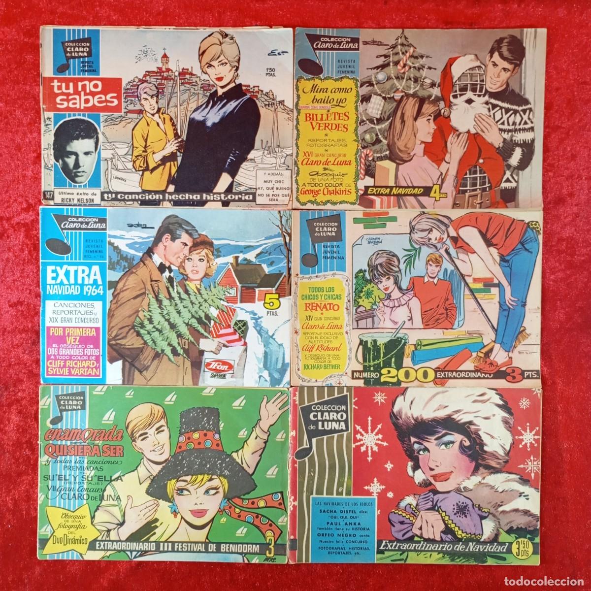 Tebeos: LOTE 6 COMICS - COLECCI&Oacute;N CLARO DE LUNA - REVISTA JUVENIL - IBERO MUNDIAL - N&ordm; EN FOTOS / 4371