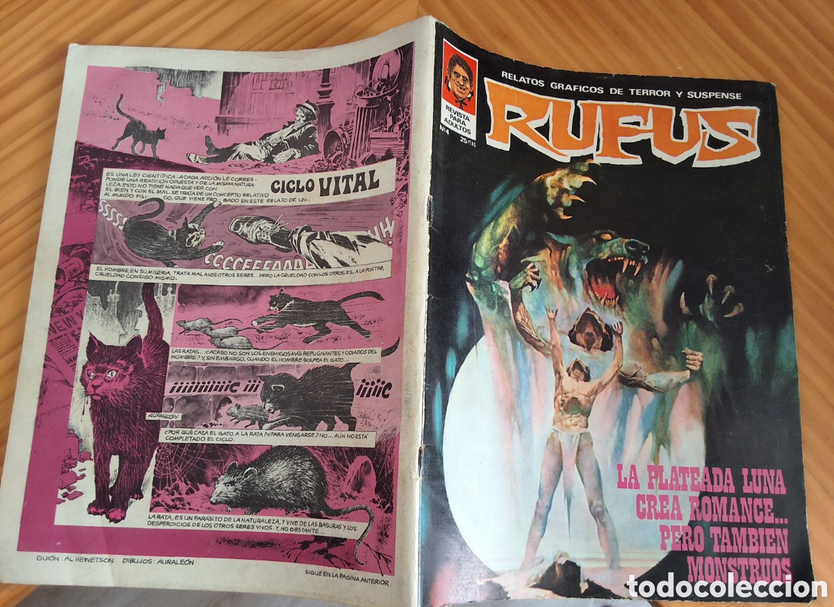 Tebeos: Rufus comic terror n&uacute;mero 4 a&ntilde;o 1973 edita ibero