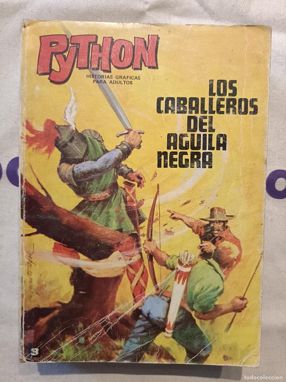 Tebeos: Python - Los Caballeros del &Aacute;guila Negra, n&ordm; 3 - Ibero Mundial Ediciones 1969 (Ciencia Ficci&oacute;n)