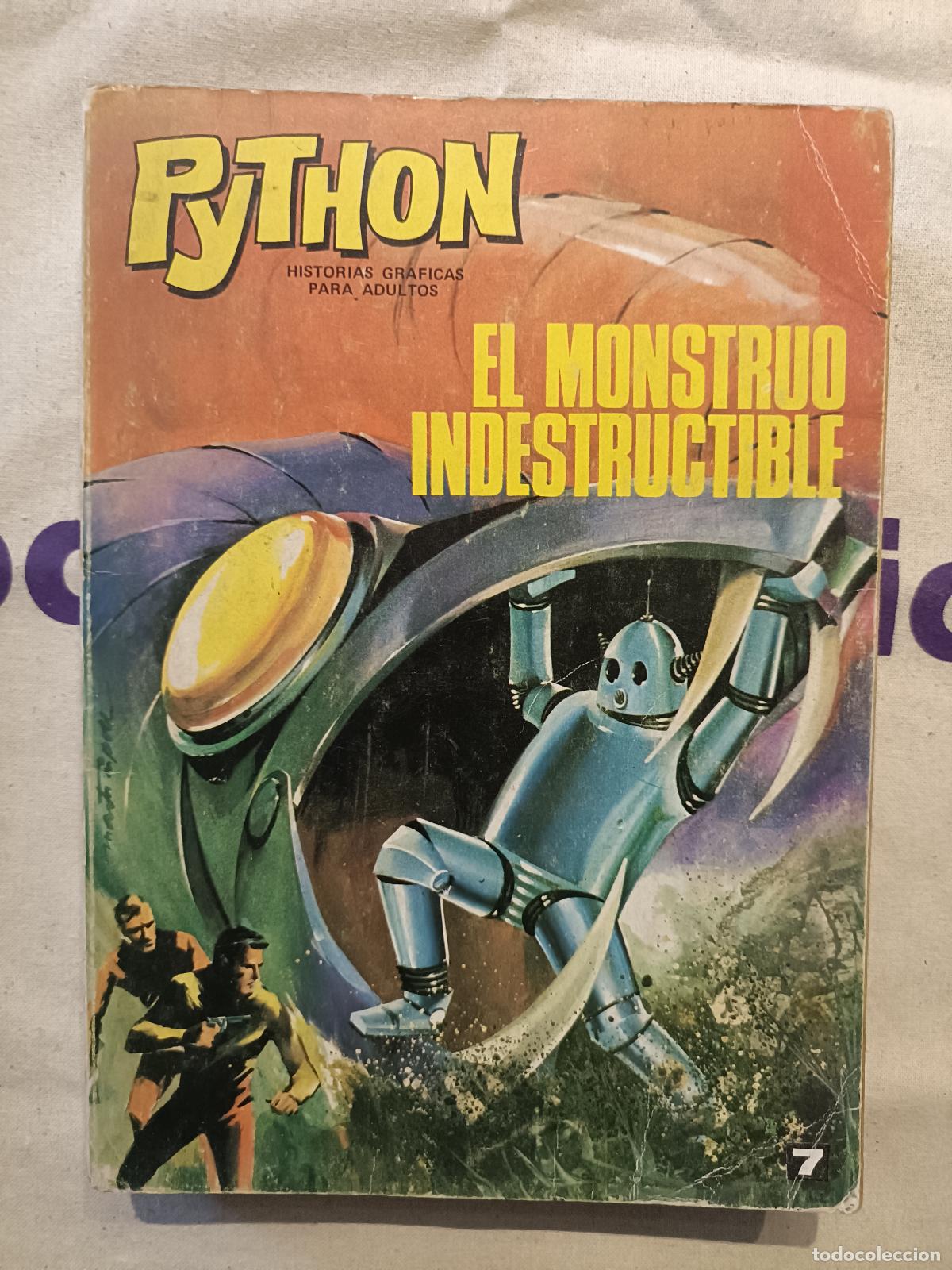 Tebeos: Python - El Monstruo Indestructible, n&ordm; 7 - Ibero Mundial Ediciones 1969 (Ciencia Ficci&oacute;n)