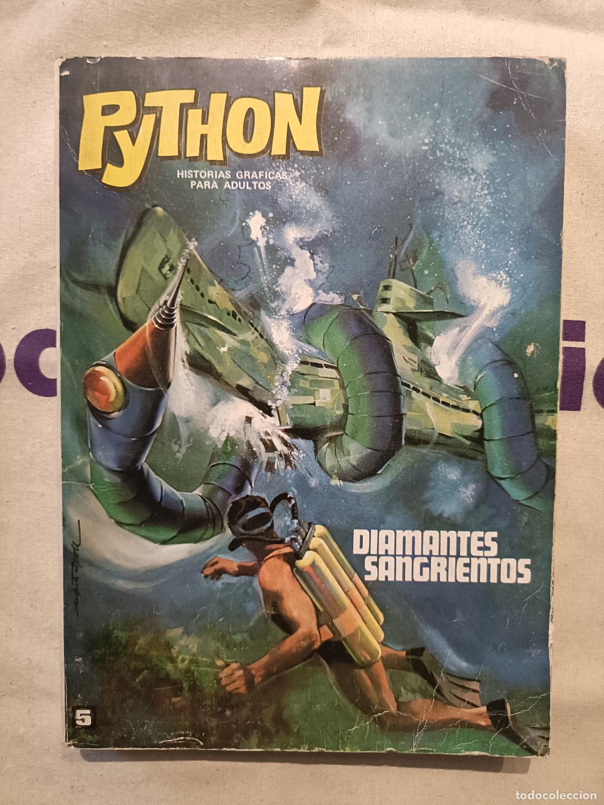 Tebeos: Python - Diamantes Sangrientos, n&ordm; 5 - Ibero Mundial Ediciones 1969 (Ciencia Ficci&oacute;n)