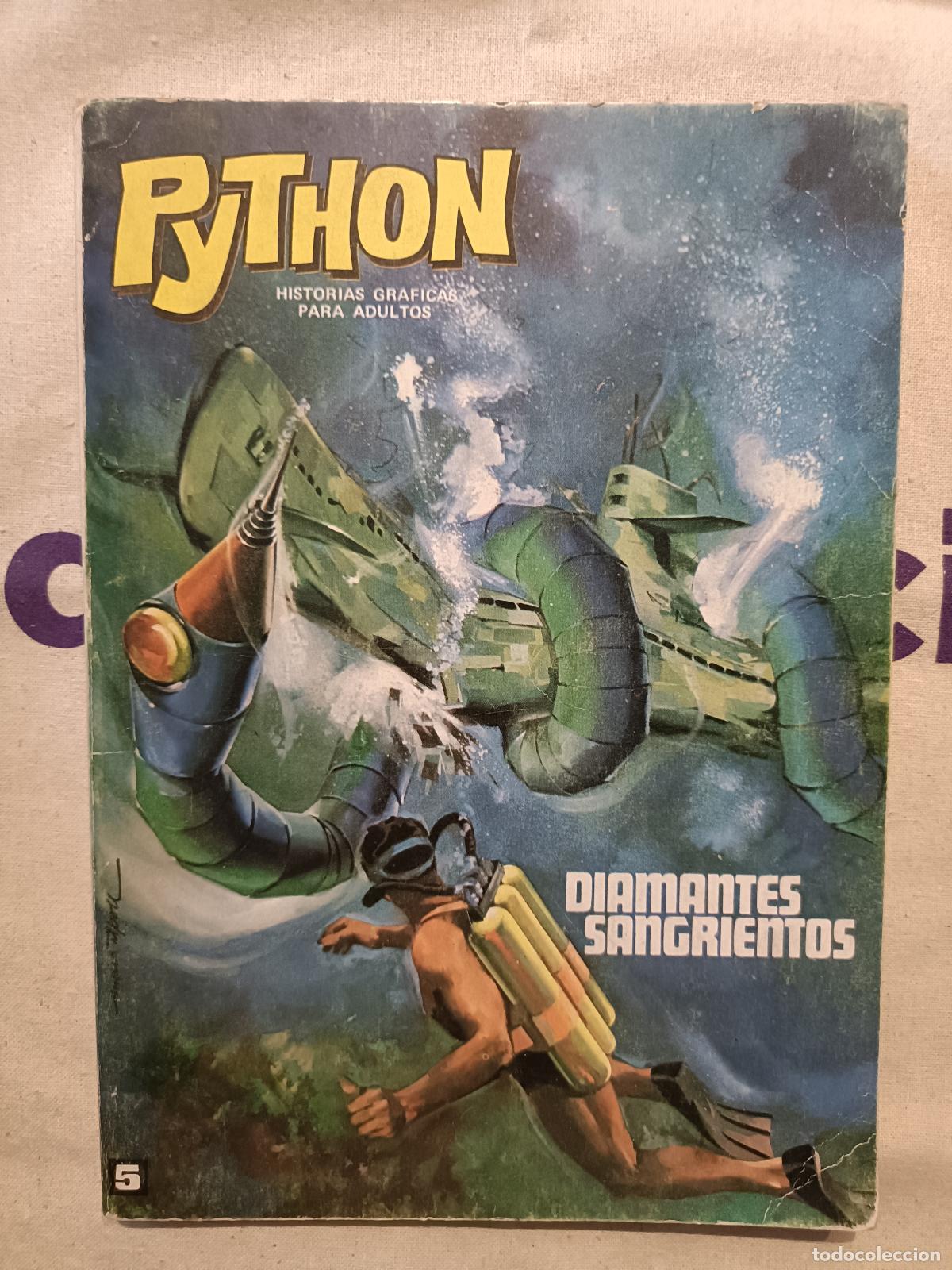 Tebeos: Python - Diamantes Sangrientos, n&ordm; 5 - Ibero Mundial Ediciones 1969 (Ciencia Ficci&oacute;n)