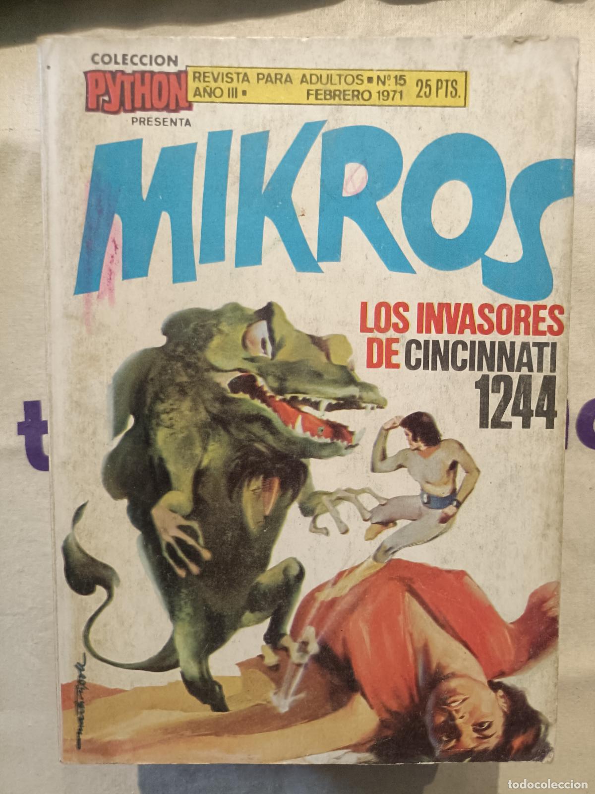 Tebeos: Python presenta Mikros - Los Invertebrados del Cosmos, n&ordm; 12 - 1970 (Ciencia Ficci&oacute;n)