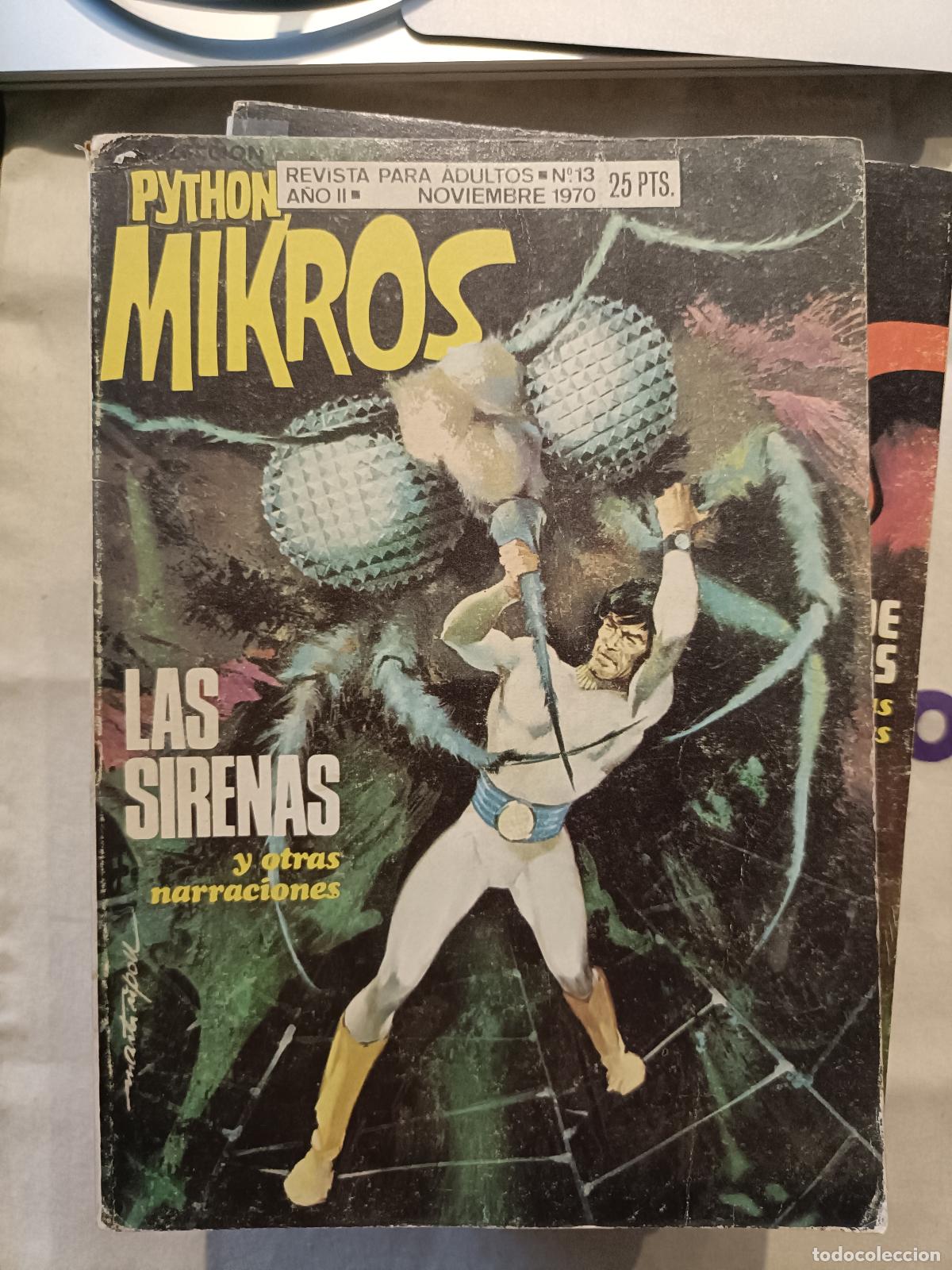 Tebeos: Python presenta Mikros - Las Sirenas, n&ordm; 13 - Ibero Mundial Ediciones 1970 (Ciencia Ficci&oacute;n)