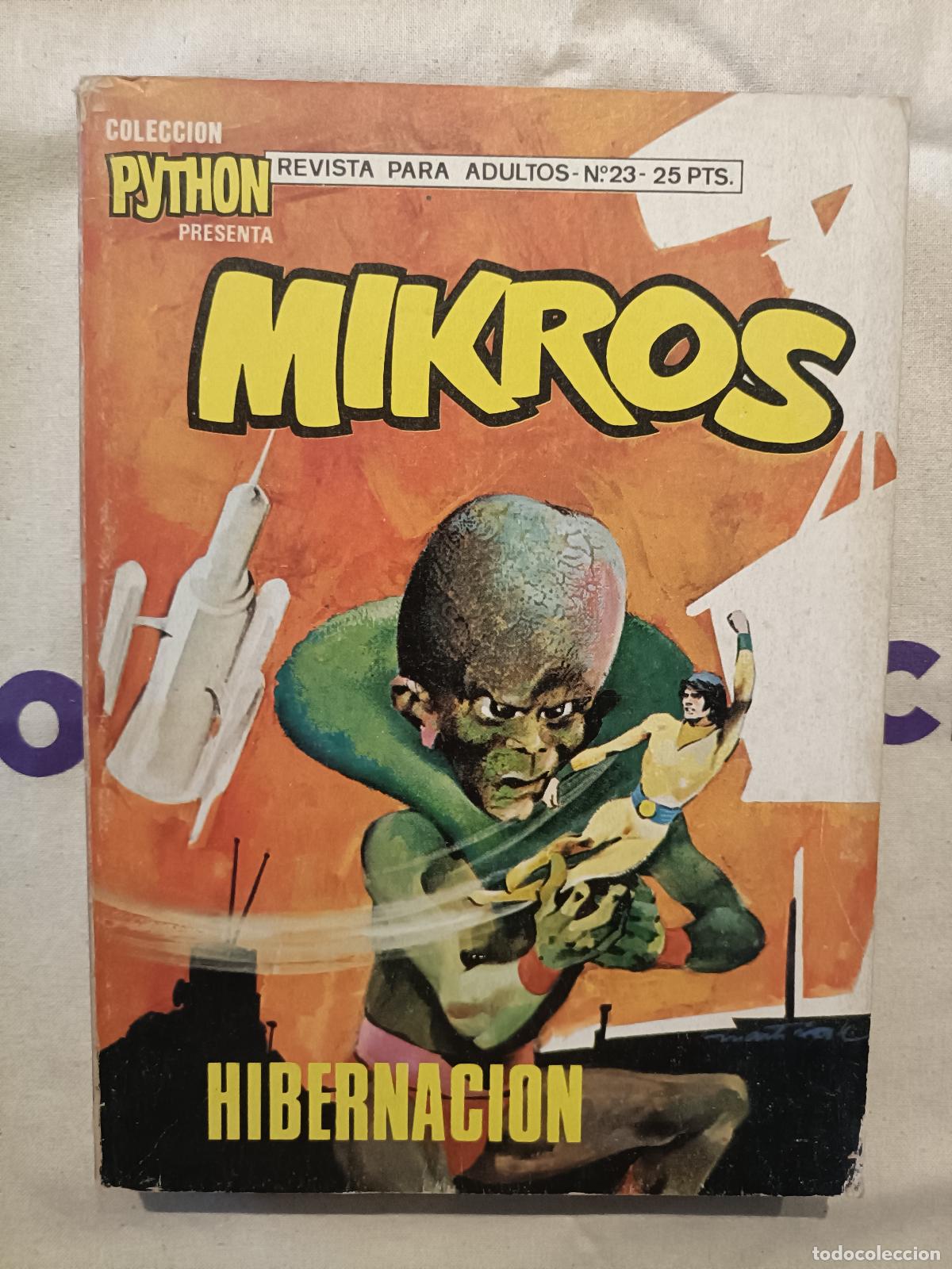 Tebeos: Python presenta Mikros - Hibernaci&oacute;n, n&ordm; 23 - Ibero Mundial Ediciones 1970 (Ciencia Ficci&oacute;n)
