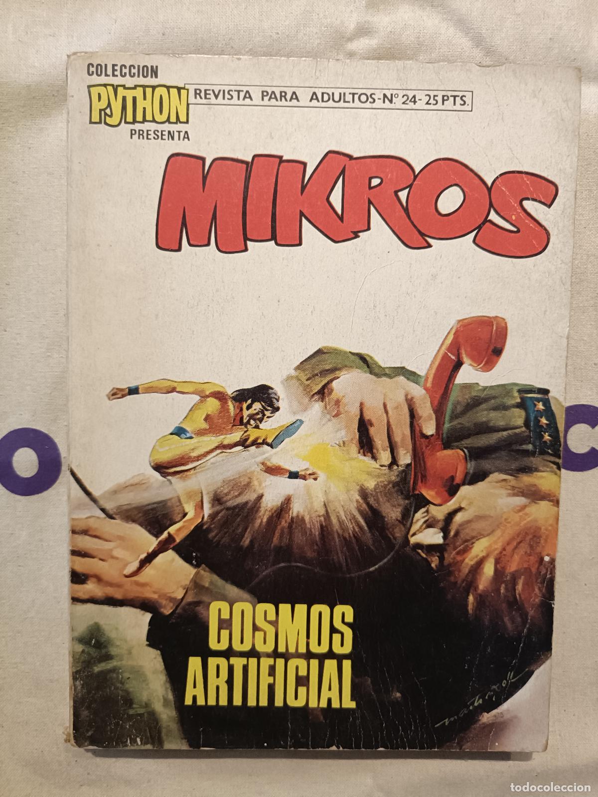 Tebeos: Python presenta Mikros - Cormos Artificial, n&ordm; 24 - Ibero Mundial Ediciones 1970 (Ciencia Ficci&oacute;n)