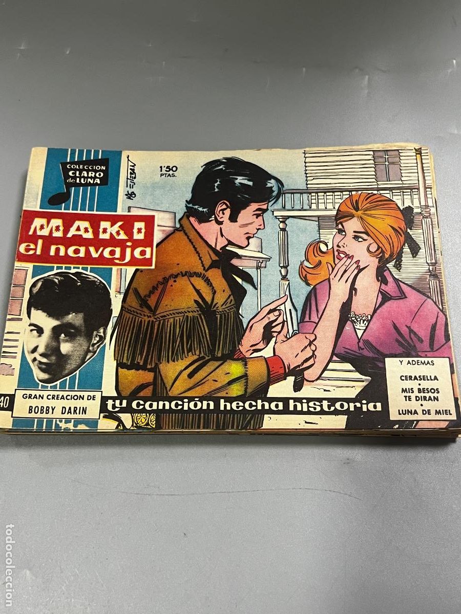 Tebeos: COLECCI&Oacute;N CLARO DE LUNA. N&deg; 40. REVISTA JUVENIL FEMENINA. MAKI EL NAVAJA.