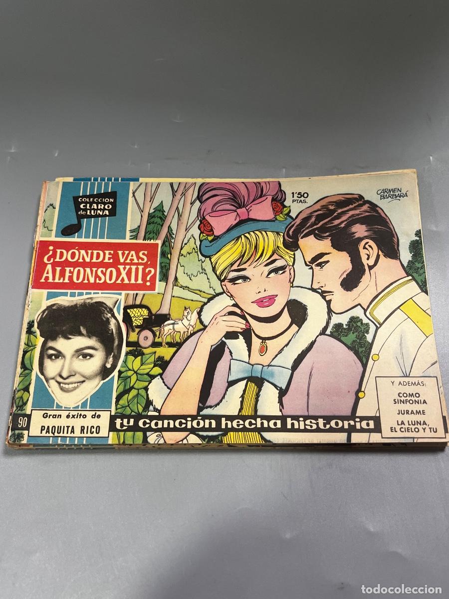 Tebeos: COLECCI&Oacute;N CLARO DE LUNA. N&deg; 90. REVISTA JUVENIL FEMENINA. &iquest;D&Oacute;NDE VAS ALFONSO XII?