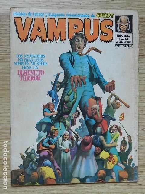 Tebeos: Vampus n&ordm; 35 Relatos terror suspense seleccionados de Creepy Nymatoids Ibero mundial 1974