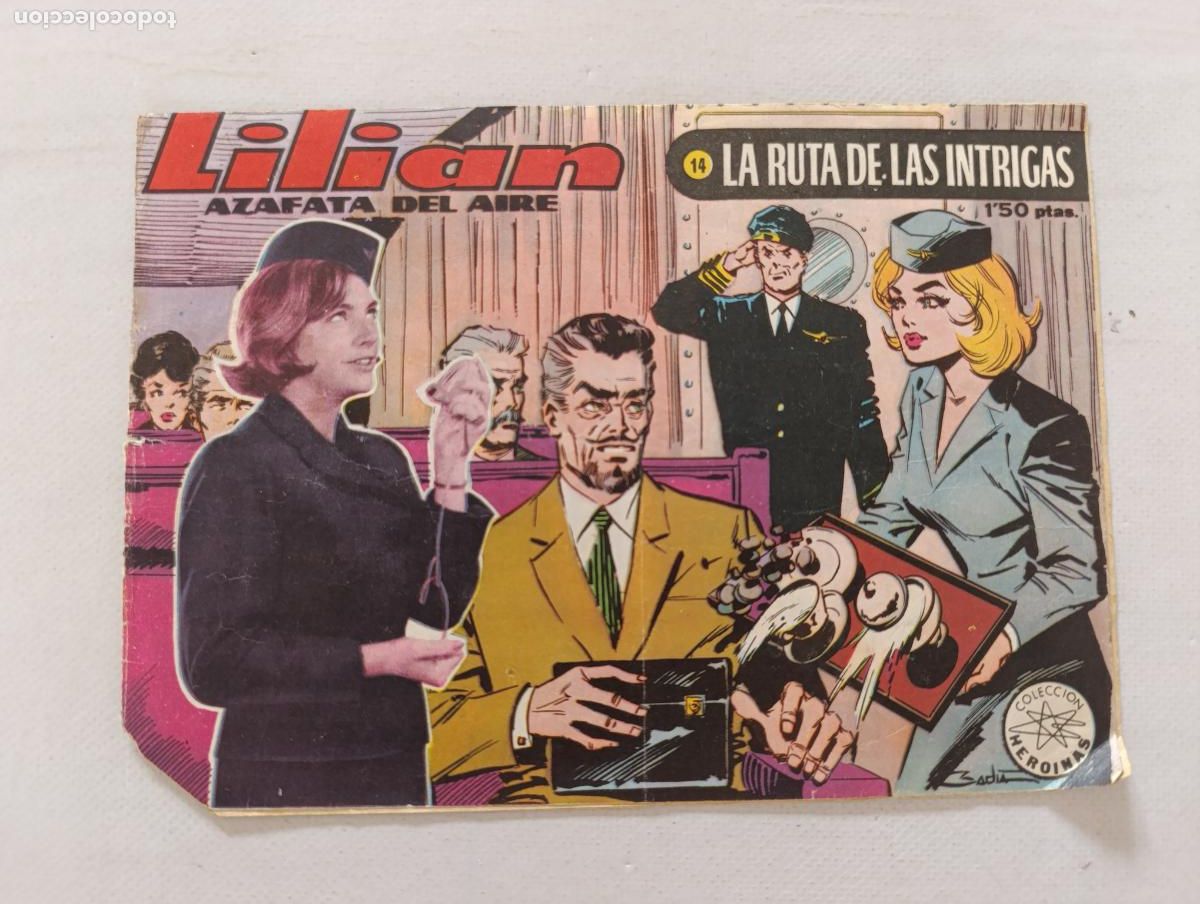 Tebeos: LILIAN AZAFATA DEL AIRE N&ordm; 14 - LA RUTA DE LAS INTRIGAS - INCOMPLETO - IBERO MUNDIAL (GQ)