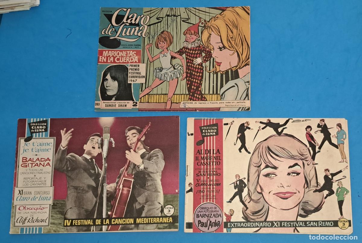 Tebeos: CLARO DE LUNA - 3 EJEMPLARES EXTRA FESTIVALES - I.M.D.E. - BARCELONA - A&Ntilde;OS 60
