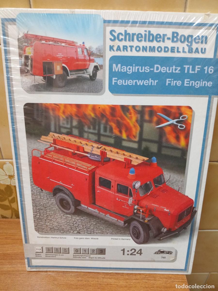 Tebeos: SCHREIBER-BOGEN , KARTONMODELLBAU - RECORTABLE COCHE BOMBEROS - PRECINTADO