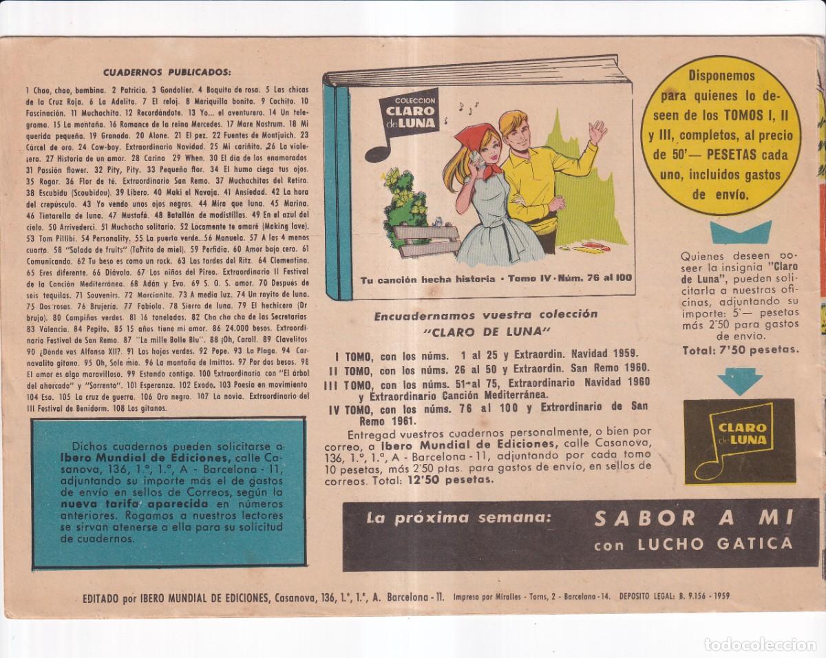 Tebeos: CLARO DE LUNA : NUMERO 109 , EL PULLOVER - Foto 2