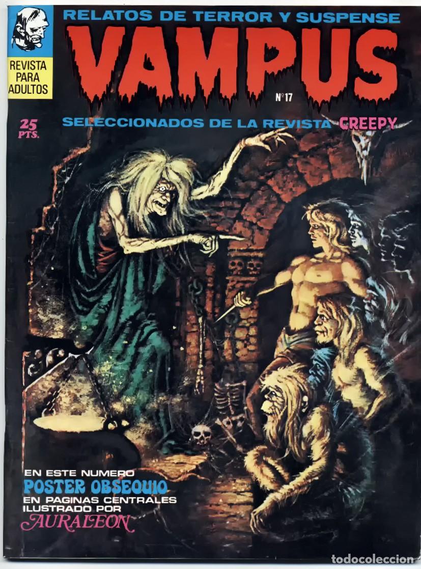 Tebeos: VAMPUS N&ordm; 17 RELATOS TERROR Y SUSPENSE IBERO MUNDIAL SELECCION DE CREEPY CON POSTER 1973