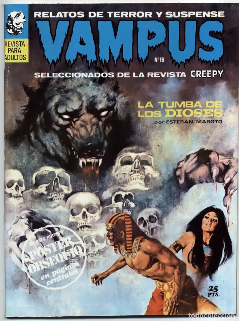 Tebeos: VAMPUS N&ordm; 16 RELATOS DE TERROR Y SUSPENSE IBERO MUNDIAL CREEPY 1972 CON POSTER CENTRAL