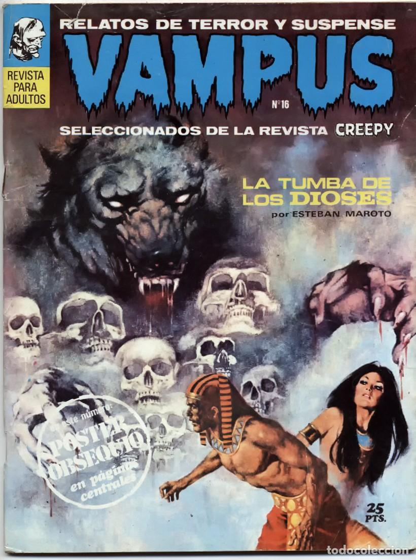 Tebeos: VAMPUS N&ordm; 16 RELATOS DE TERROR Y SUSPENSE IBERO MUNDIAL CREEPY 1972 CON POSTER CENTRAL