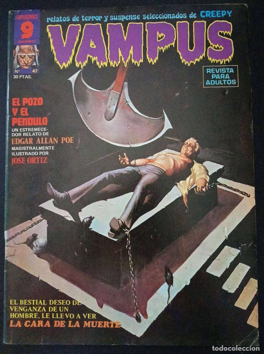 Tebeos: VAMPUS-IMDE- N&ordm; 47 -E.A.POE-ALEX TOTH-JOS&Eacute; ORTIZ-VTE. ALC&Aacute;ZAR-1975-DIF&Iacute;CIL-CASI BUENO-LEA-VEA-1763