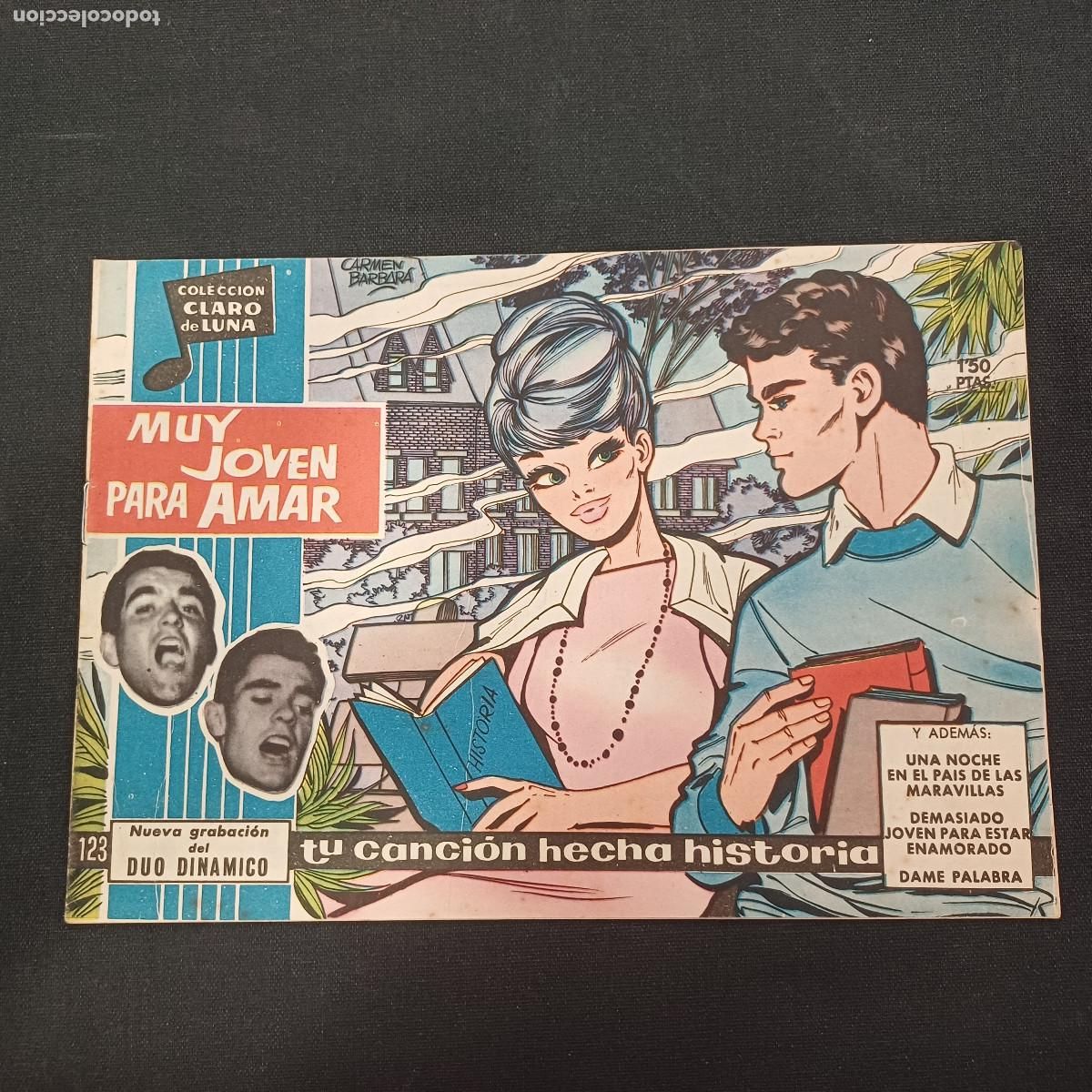 Tebeos: COLECCION CLARO DE LUNA/MUY JOVEN PARA AMAR/DUO DINAMICO/N&ordm;123.