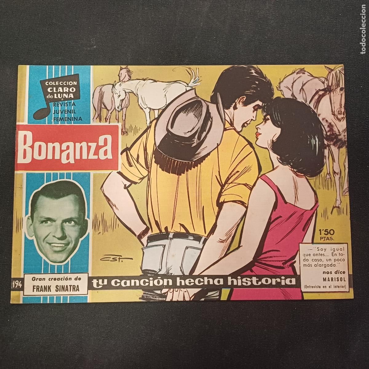 Tebeos: COLECCION CLARO DE LUNA/BONANZA/FRANK SINATRA/N&ordm;194.