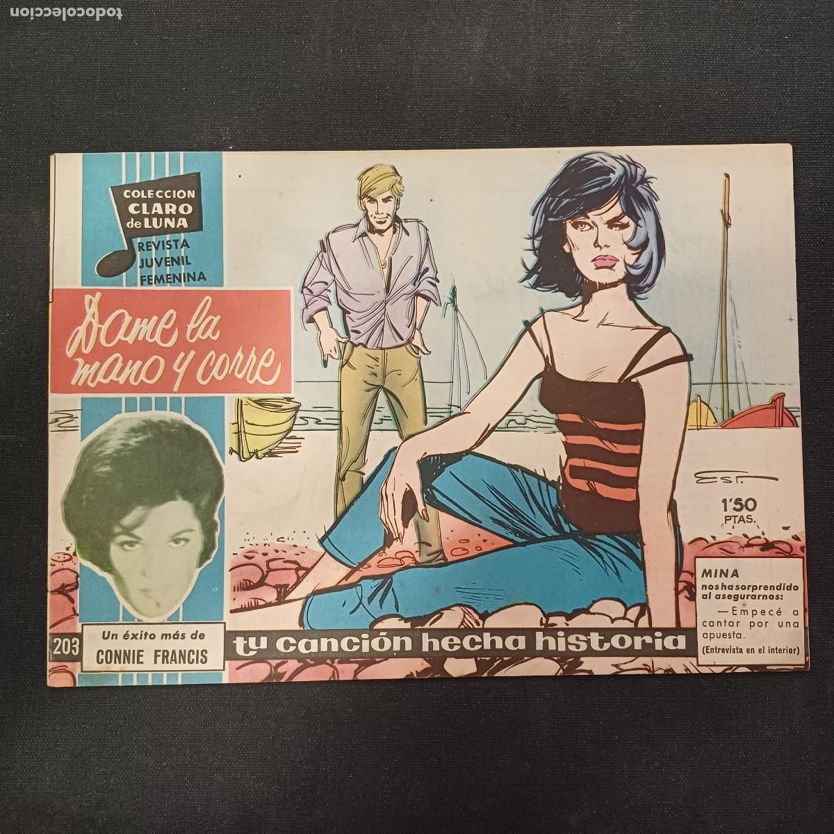 Tebeos: COLECCION CLARO DE LUNA/DAME LA MANO Y CORRE/CONNIE FRANCIS/N&ordm;203.