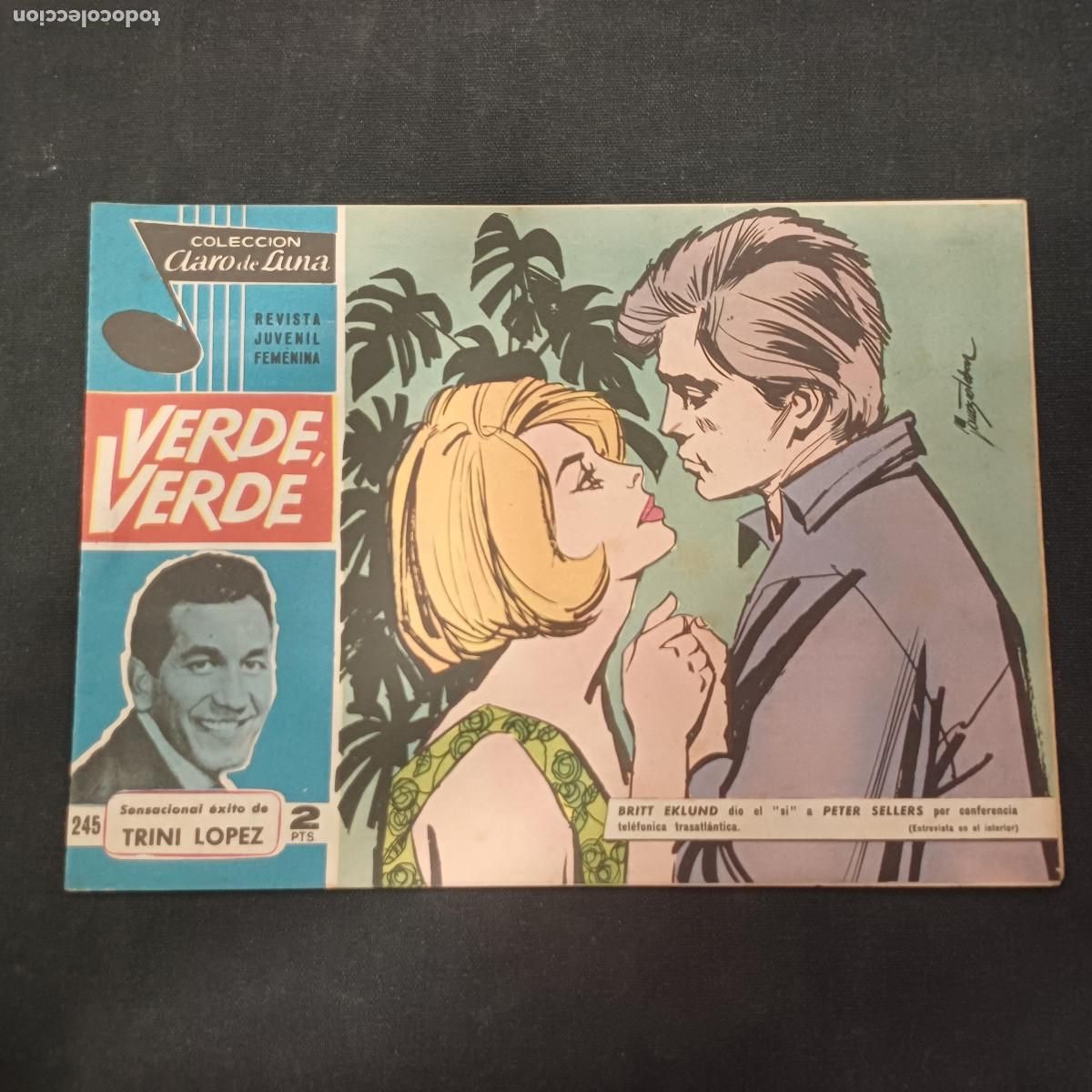 Tebeos: COLECCION CLARO DE LUNA/VERDE VERDE/TRINI LOPEZ/N&ordm;245.