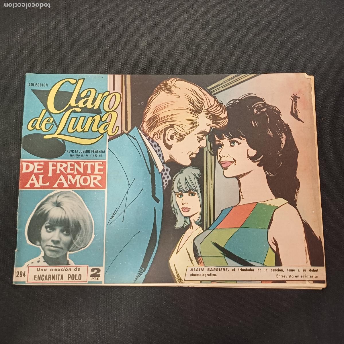 Tebeos: COLECCION CLARO DE LUNA/DE FRENTE AL AMOR/ENCARNITA POLO/N&ordm;294.